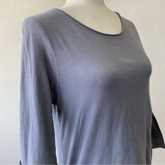 So Boho Relaxed Bell Sleeve Tee Gray SZ M - Picture 3 of 12
